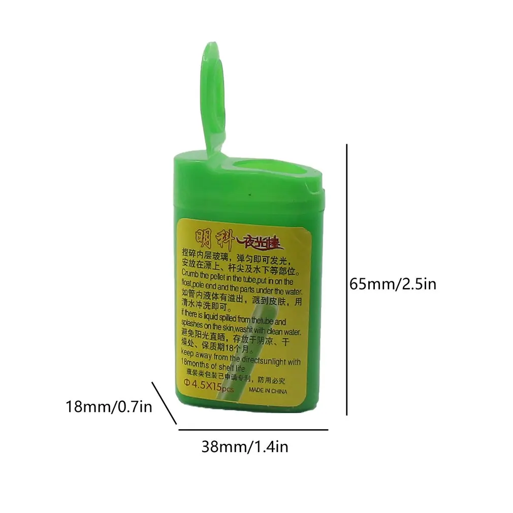 

Light Night Float Rod Lights Dark Glow Stick Fishing Fluorescent Lightstick Fishing Luminous Stick 15pcs/set