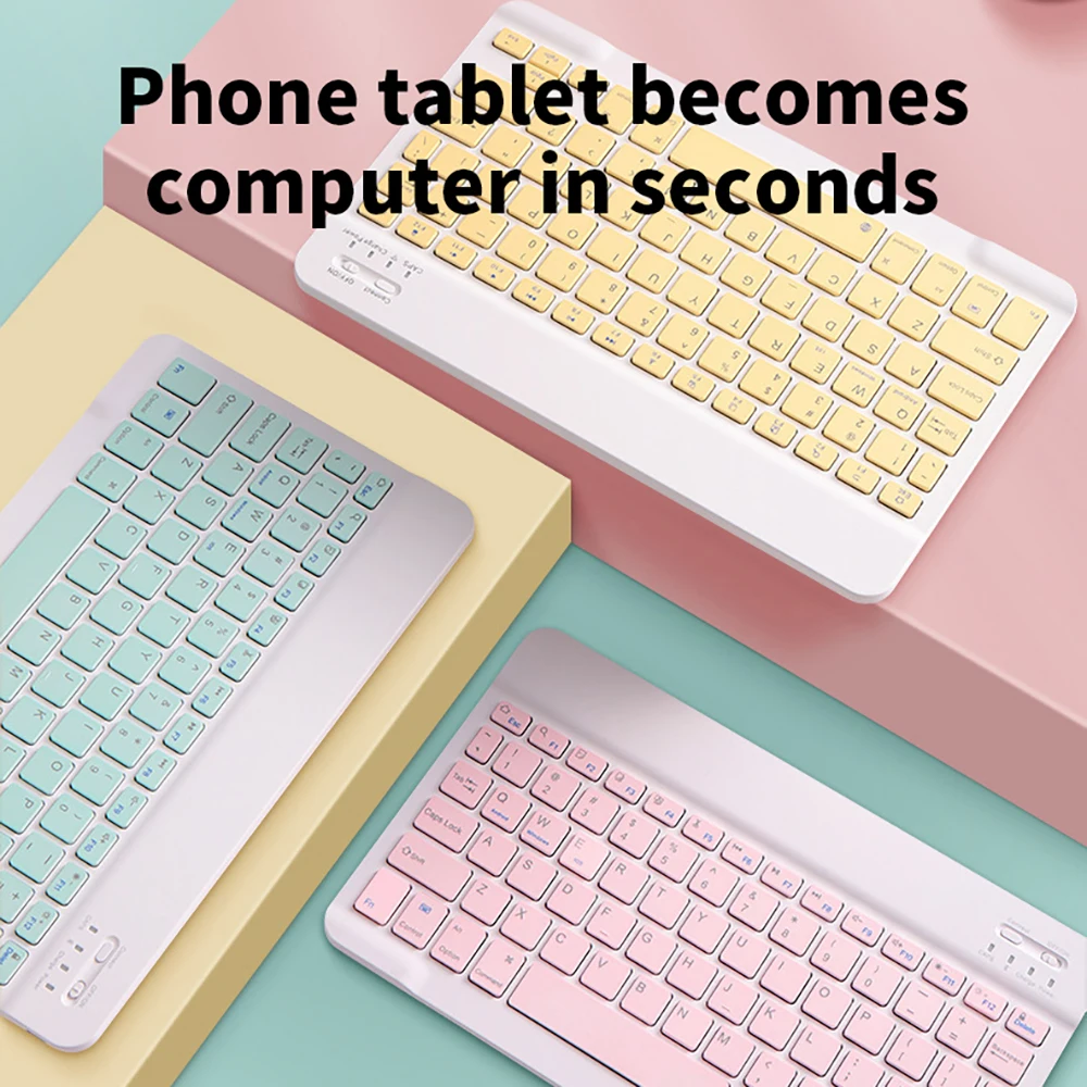10-дюймовая Bluetooth клавиатура для планшетов ноутбуков телефонов Teclado iPad Mini
