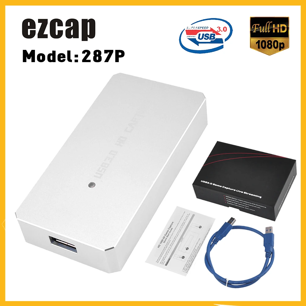 Ezcap USB 3 0 HD Видеозаписывающее Устройство для видеоигр 1080P трансляционный