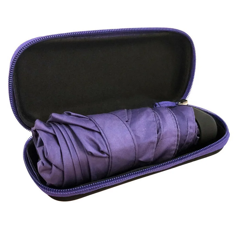 Purple DMBRELLA маленький Зонт складывающийся в карман для мужчин Супер светильник маленькие складные карманы Зонты Дождь для женщин и детей Paraguas DM002 - Цвет: Purple