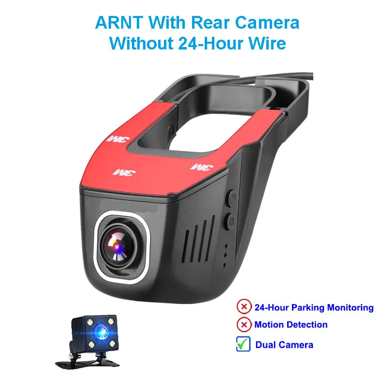 ARN Tow Camera Jabriel автомобиля Камера 1080P Автомобильный цифровой видеорегистратор HD dash cam 24 часа видео рекордер заднего Камера для Марка Renault Clio Megane 2 3 тряпкой Captur KADJAR - Название цвета: ARN Tow Camera