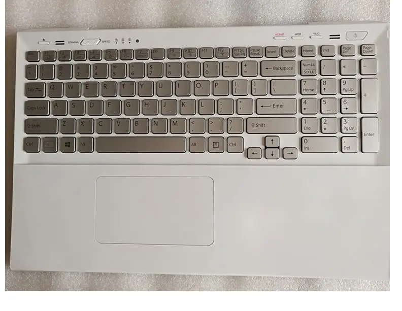 white GZEELE чехол для sony vaio SVS15 SV-S15 SVS151100C SVS15118ECB SVS15118ECW верхняя крышка Подставка для рук клавиатура ободок тачпад чехол - Цвет: white