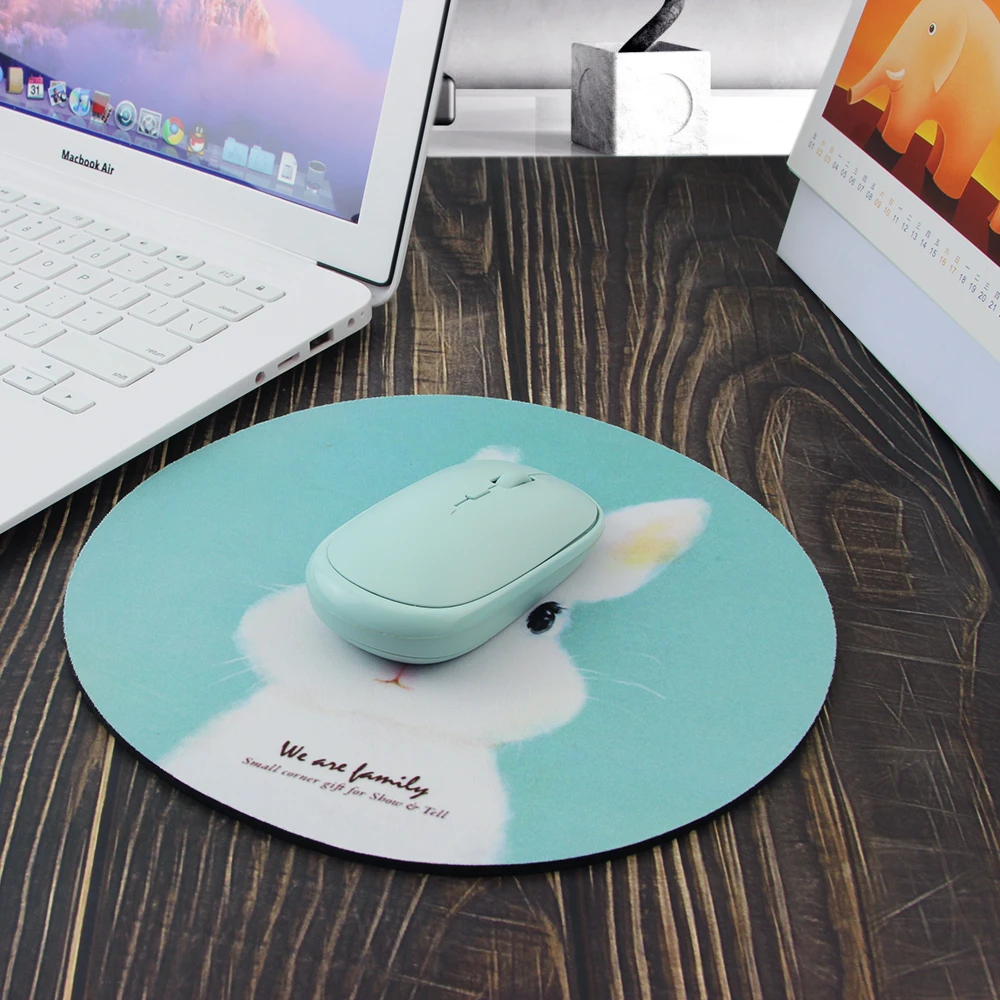 Игровой Мышь Pad Творческий мультфильм круглый коврик резиновый нескользящий