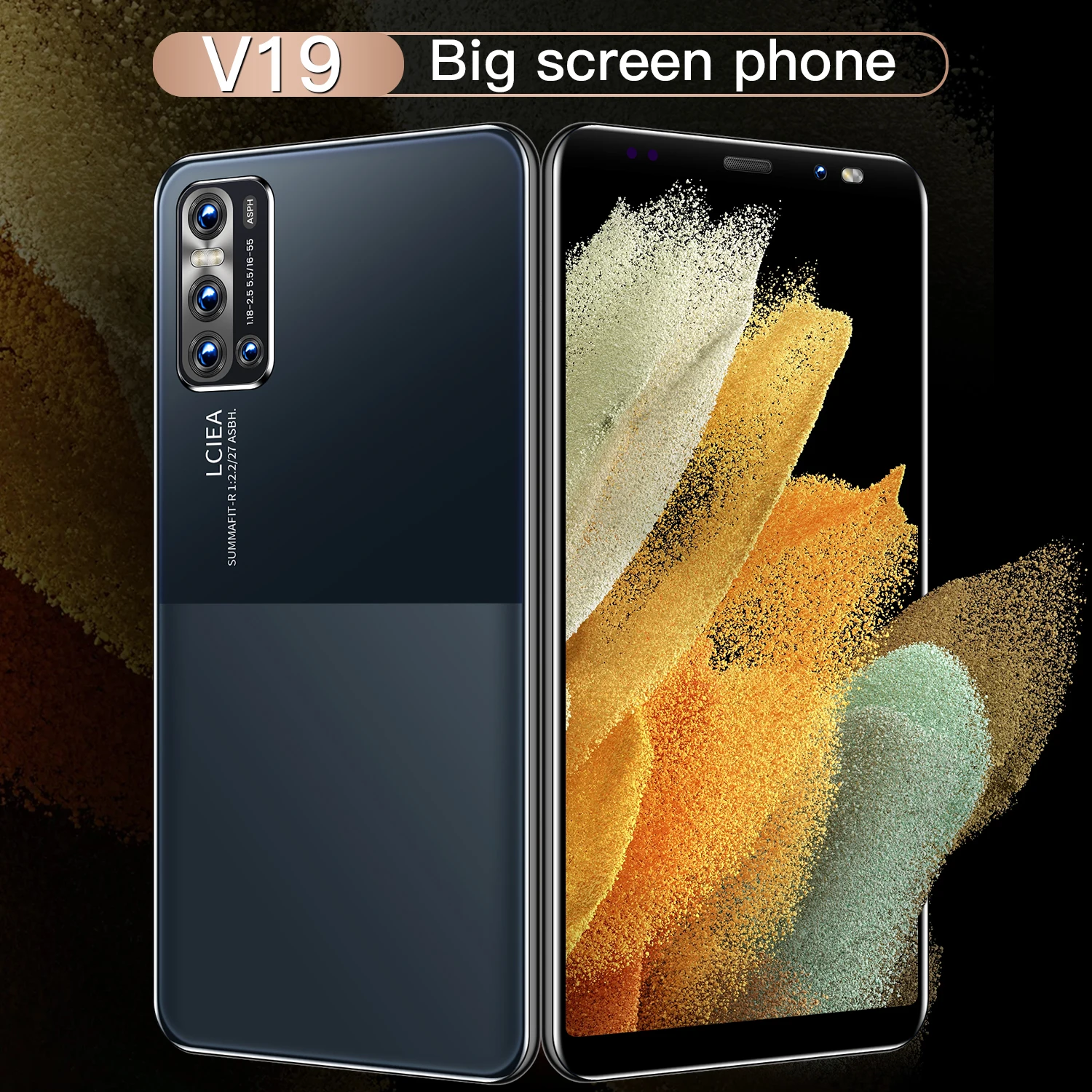 

V19 5.8Inch 4GB 64GB New Smartphones 8MP+16MP Android 10 4800mAh Ten Core Really MTK6889 5G Dual SIM Global Version Cell phone