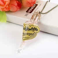 new fashion european glass pendants necklaces magic lucky bottle crystal long necklace for women charming jewelry