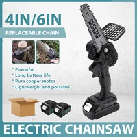 46 inch mini electric saw chainsaw 21v pruning chainsaw cordless garden tree logging woodworking cutter tool for makita battery