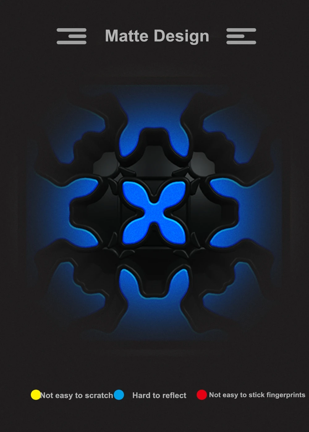 

D-FantiX Qiyi MoFangGe Gear Cube 3x3x3 Gear Magic Cube 3x3 Speed Cube Black Puzzle Toys for Kids Adults