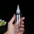 100ml прозрачный острые крышка для бутылки с широким пластиковая бутылка Цвет пустой контейнер для пасты бутылка для краски, податливый и суб-бутилированной TXTB1