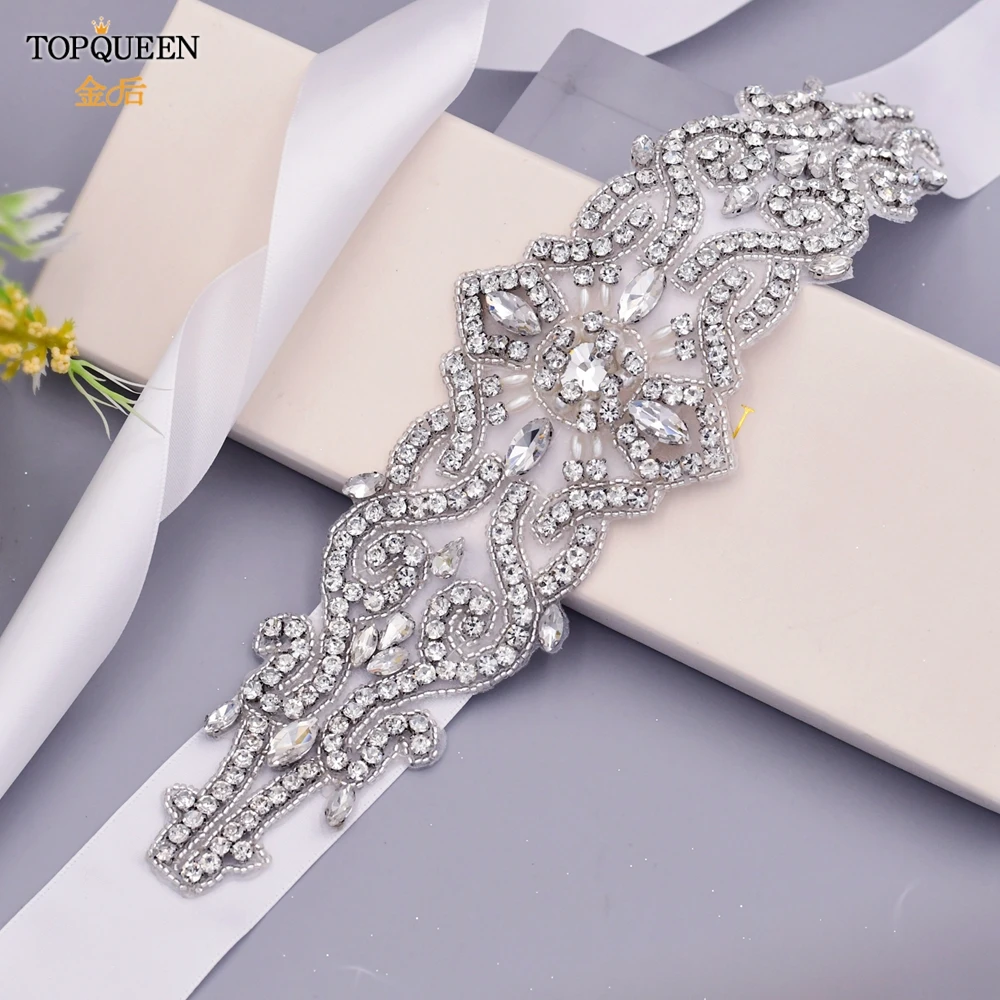 TOPQUEEN S26 роскошные стразы свадебные платья пояса для женщин с кристаллами невесты