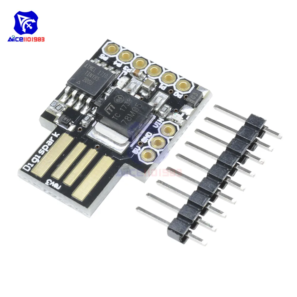 Плата разработки diymore ATTINY85 Digispark Kickstarter I2C SPI Attiny85 модуль Micro USB для