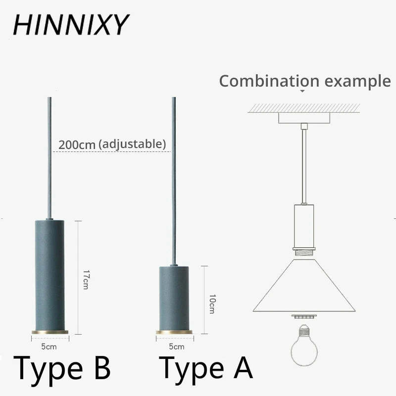 Hinnixy скандинавский простой ресторанный бар подвесной светильник железная