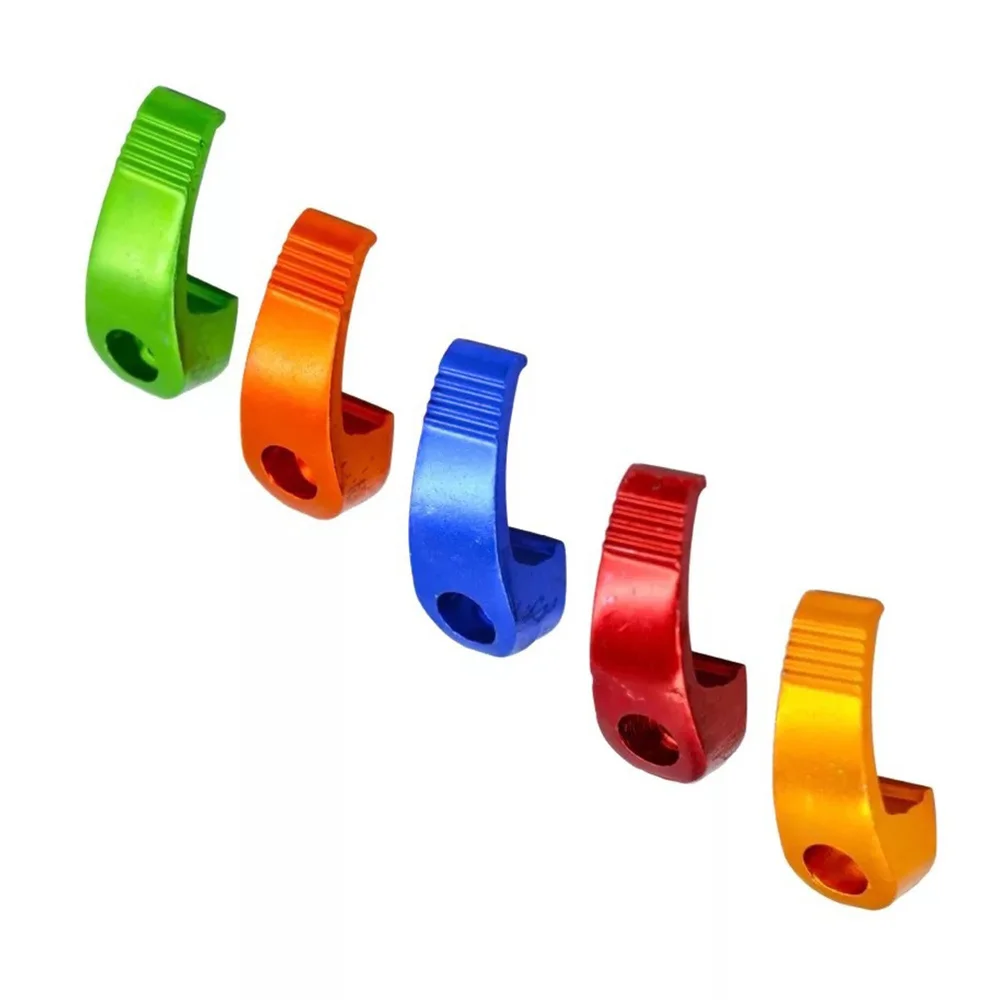 

5pcs Refit Parts Hook Single-hole Hook Storage Bag Hook Aluminium Alloy Hook for Motorcycle Electric Scooter Helmet (Red Blue Go