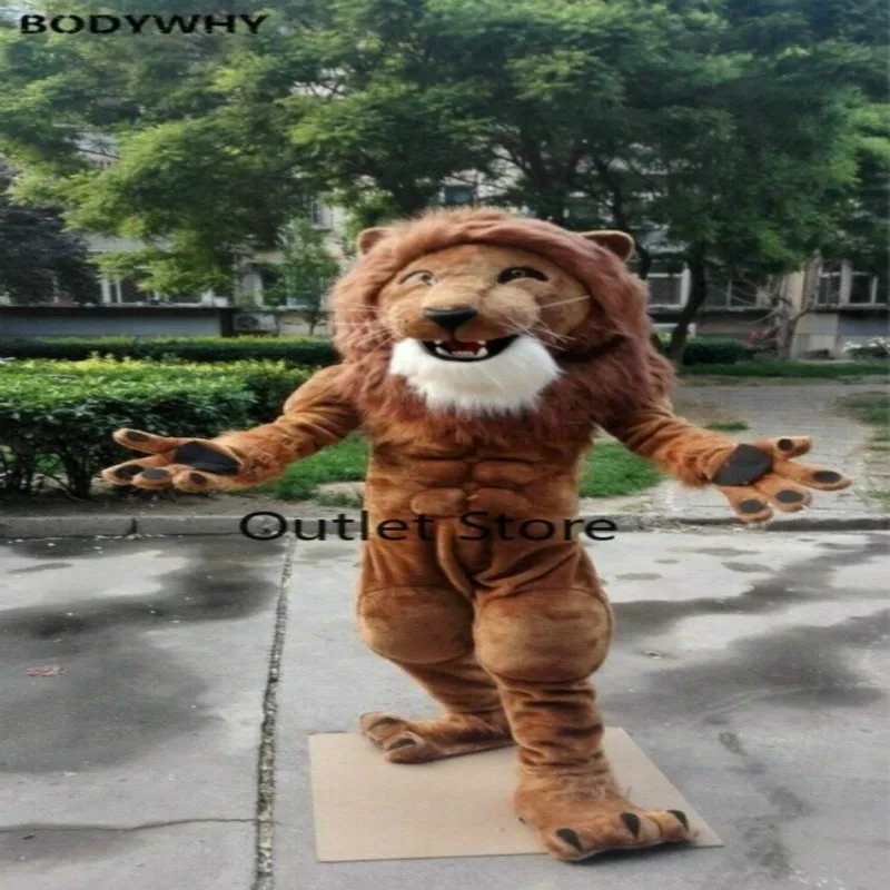 

Robust Lion Mascot Costume Cosplay Furry Suit Party Game Fursuit Cartoon Dress Outfits Carnival Halloween Xmas Easter Ad Clothes