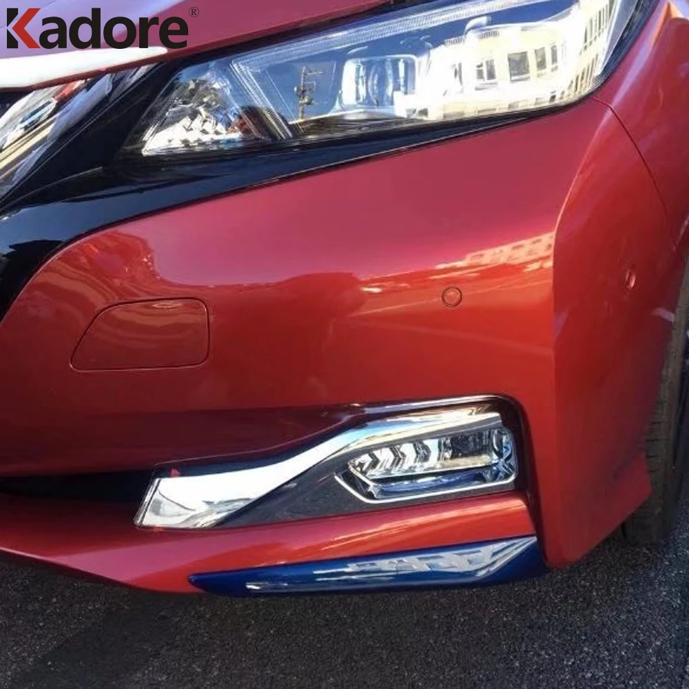 Для Nissan Leaf 2017 2018 2019 ABS хром передние противотуманные фары чехол на переднюю