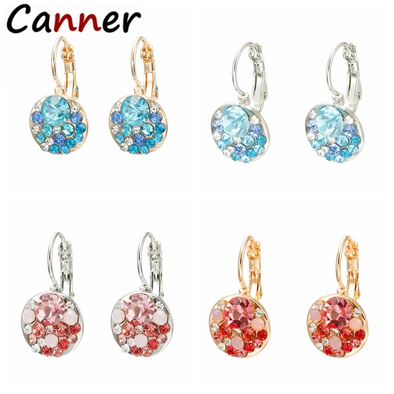 Автоклав Мода с украшением в виде кристаллов свисающие серьги для женщин круглым