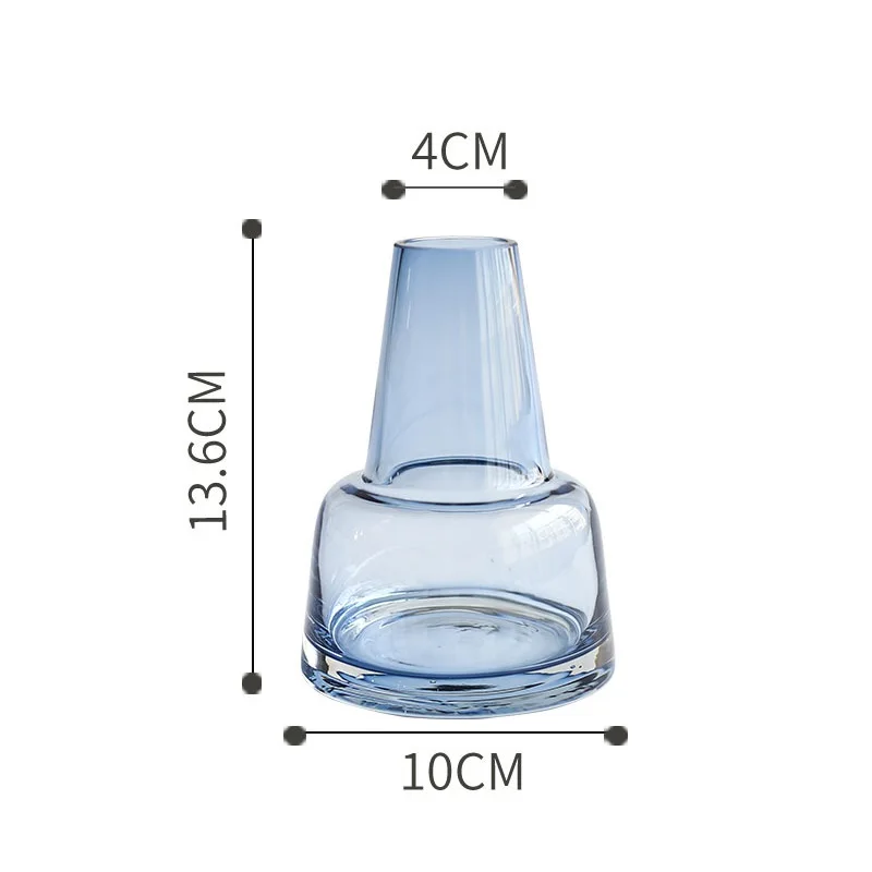 Стеклянная ваза для цветов в скандинавском стиле Современное украшение стола