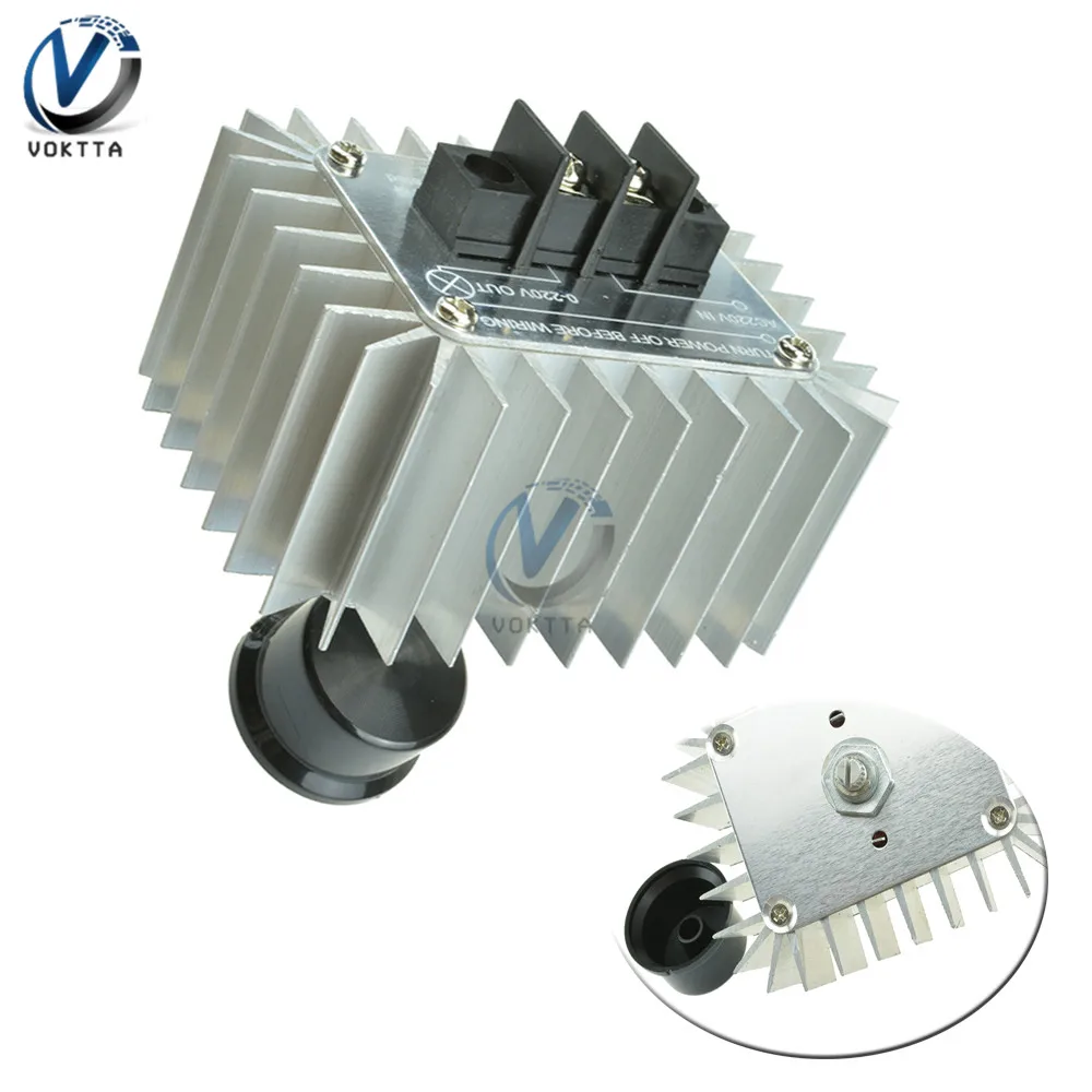 Регулятор скорости двигателя 220 в 5000 Вт регулятор напряжения SCR светильник