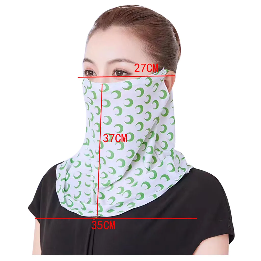 Шифоновая защитная маска для лица лета женский шарф маски езды на велосипеде