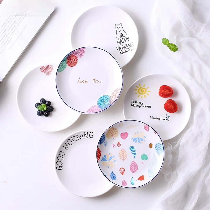 

Direct selling modern ceramics creative home kitchen breakfast fruit cake snacks snacks spit plate storage decorative plate