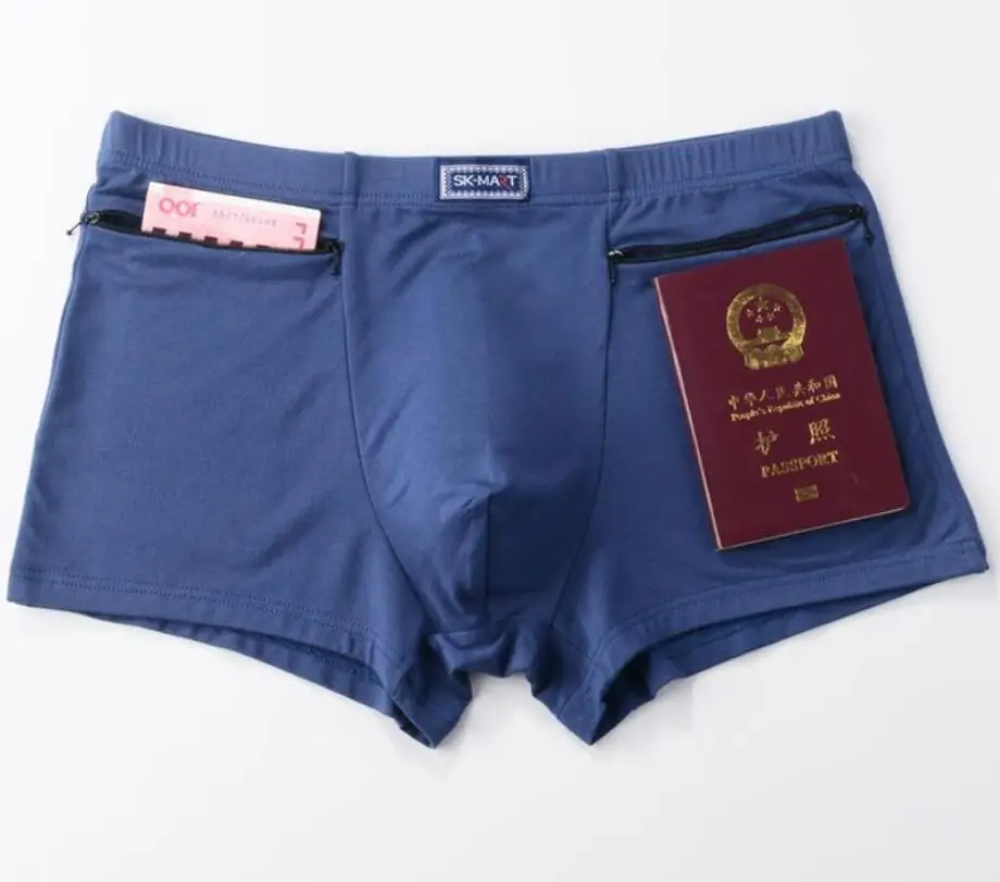 Мужские противоугонные трусы вискоза средняя талия четыре четверти брюки две