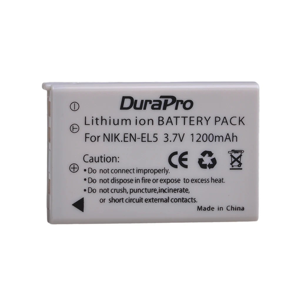 1200mAh EN-EL5 Battery with EN EL5 Battery Charger for Nikon Coolpix P90 P80 P530 P520 P510 P100 P3 P4 P500 P5000 P5100 P6000