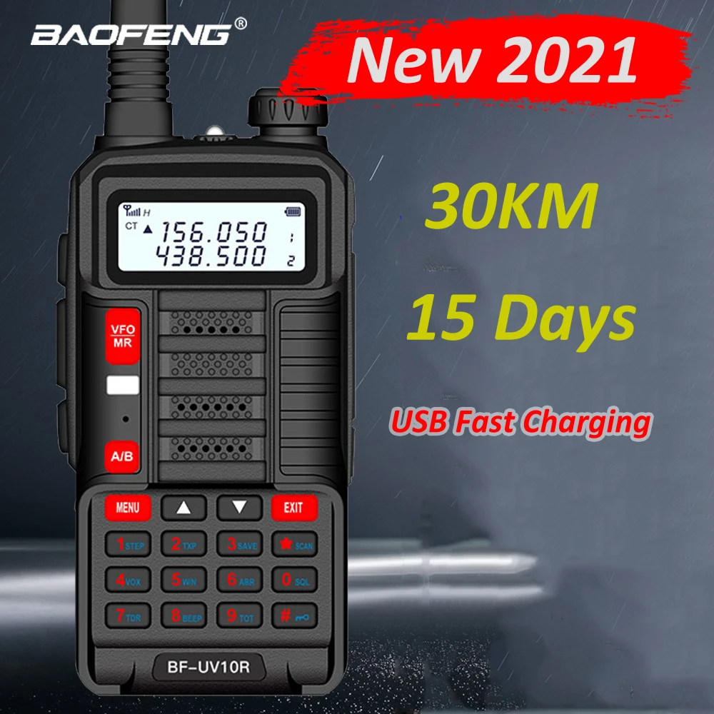 2021 новейшие Baofeng UV 10R иди и болтай Walkie Talkie “иди дальность 30 км UHF VHF Ham CB радио