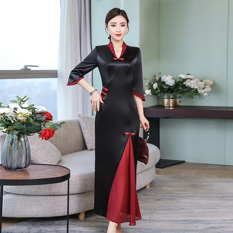 Вьетнамская одежда aodai вьетнамское традиционное платье для женщин ao dai длинное вьетнамское восточное платье современное платье Ципао
