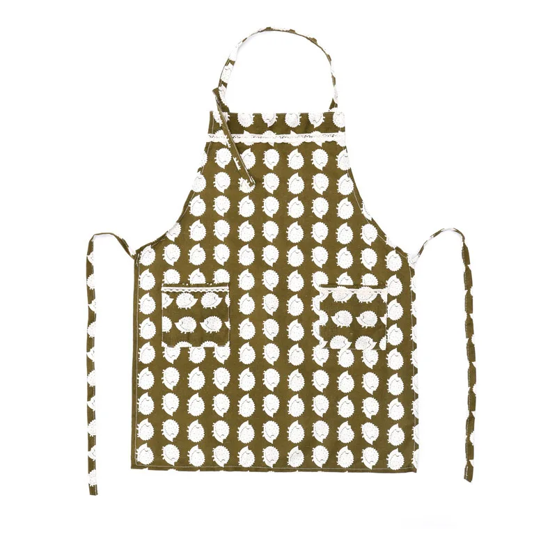 Pattern Cotton Apron Adult Bibs Home Cooking Baking Coffee Shop Cleaning Aprons Kitchen | Дом и сад
