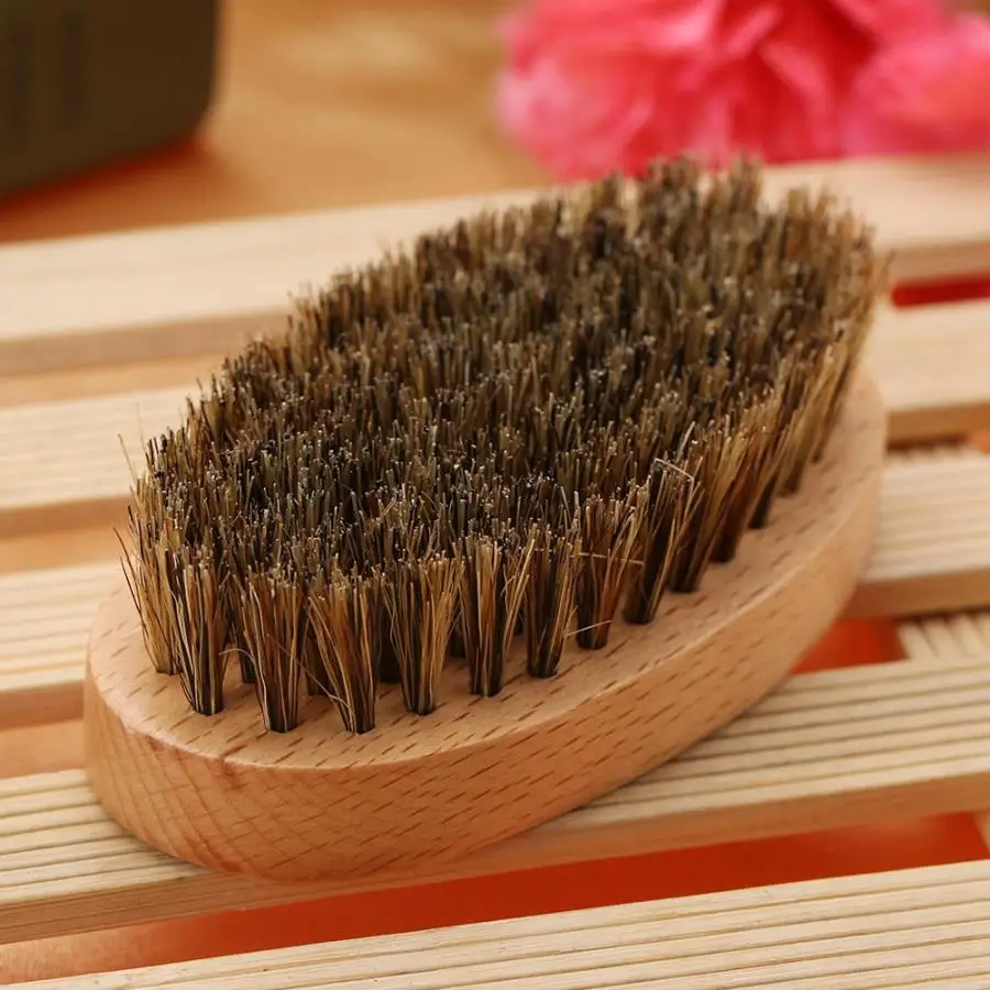 Щетка для бороды мужчин щетка очистки волос лица усы овальная борода Массажная