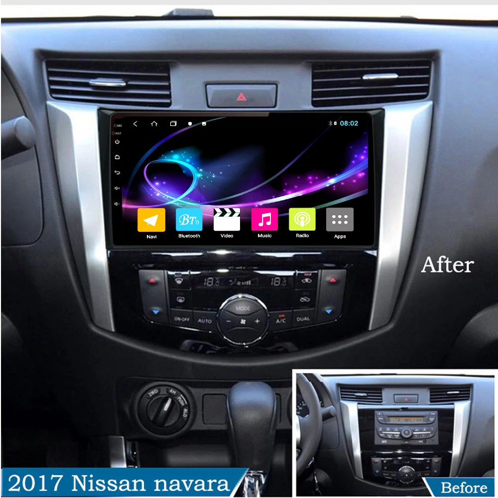 Автомобильное радио RAM4G для Nissan Navara Np300 2016-2018 аудио видео мультимедиа GPS плеер ROM64G IOS carplay IPS экран 1 din Android on.