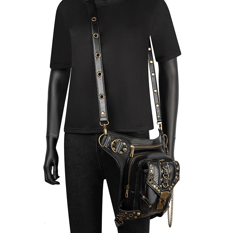 Top Brand Women's Retro Waist Bag Punk Locomotive Steam Chest Bag Designer Lady Luxury Backpack Mens Cross Body Bag Fanny Pack