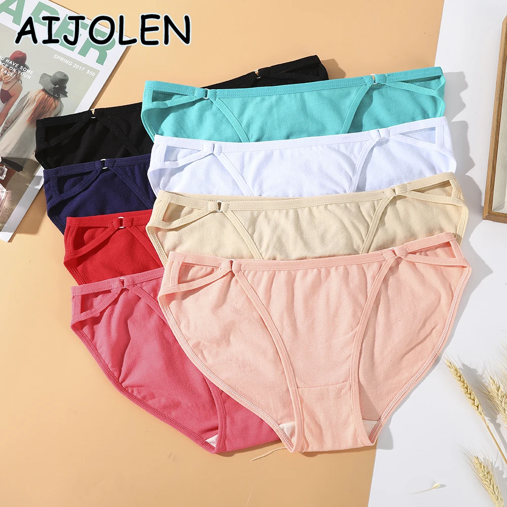 

Сексуальное хлопковое нижнее белье AIJOLEN, женские стринги с низкой талией, большие размеры, женское нижнее белье, трусы для женщин