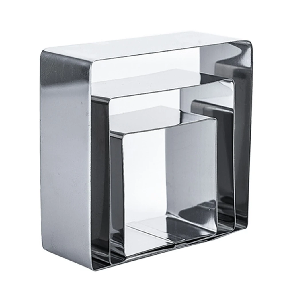 Квадратный фрезы Нержавеющая сталь печенье торт круг кроя форма для Мусса