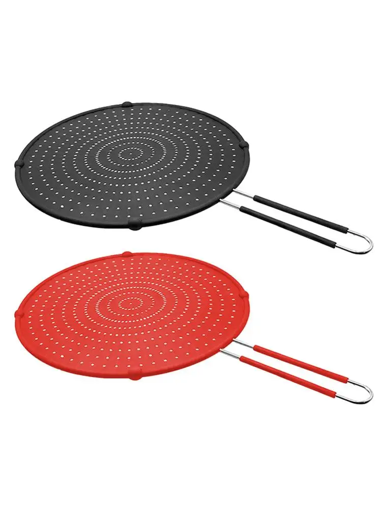 

Filter Oil Stopper Leak Preventer Baffle Drainer Silicone Splatter Screen Grease High Heat Resistant Oil Splash Guard