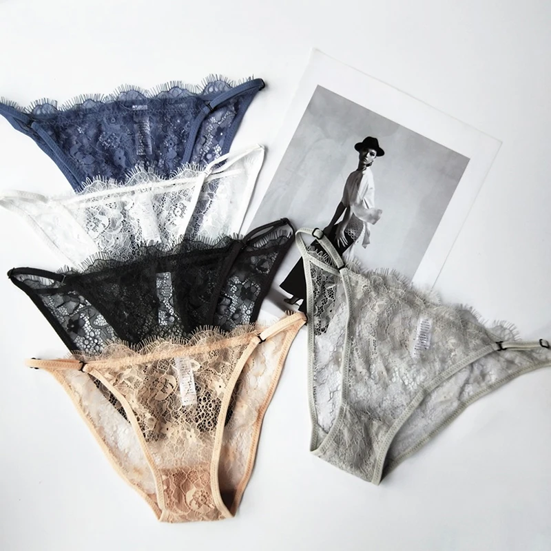 

Lace Transparent Panties New Sexy Women Underwear Lingerie 2020 Tempting Pretty Briefs High Quality Low Waist Women's Underpants