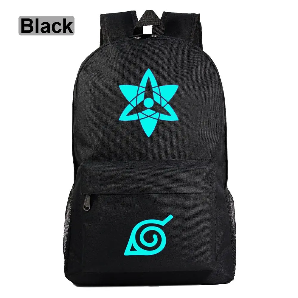 

Classic Anime NARUTO Luminous Students Boys Girls School Bags Beautiful New Pattern Uchiha Sasuke Schoolbag Beautiful Rucksack