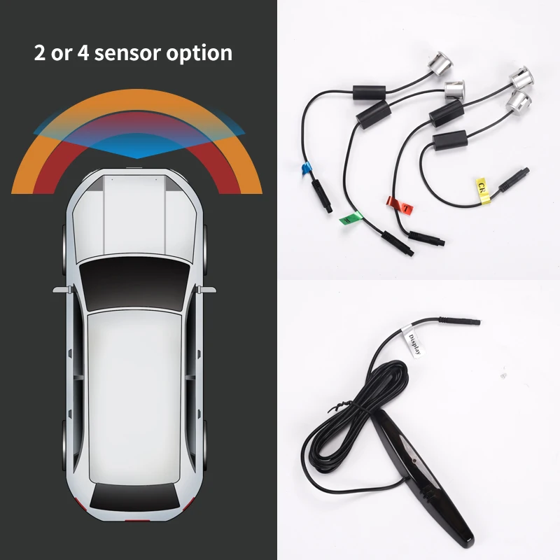 OBD цифровой передний датчик парковки Светодиодный дисплей w+ OBD 2 Разъем срабатывает автоматически скорость ниже 20 км/ч