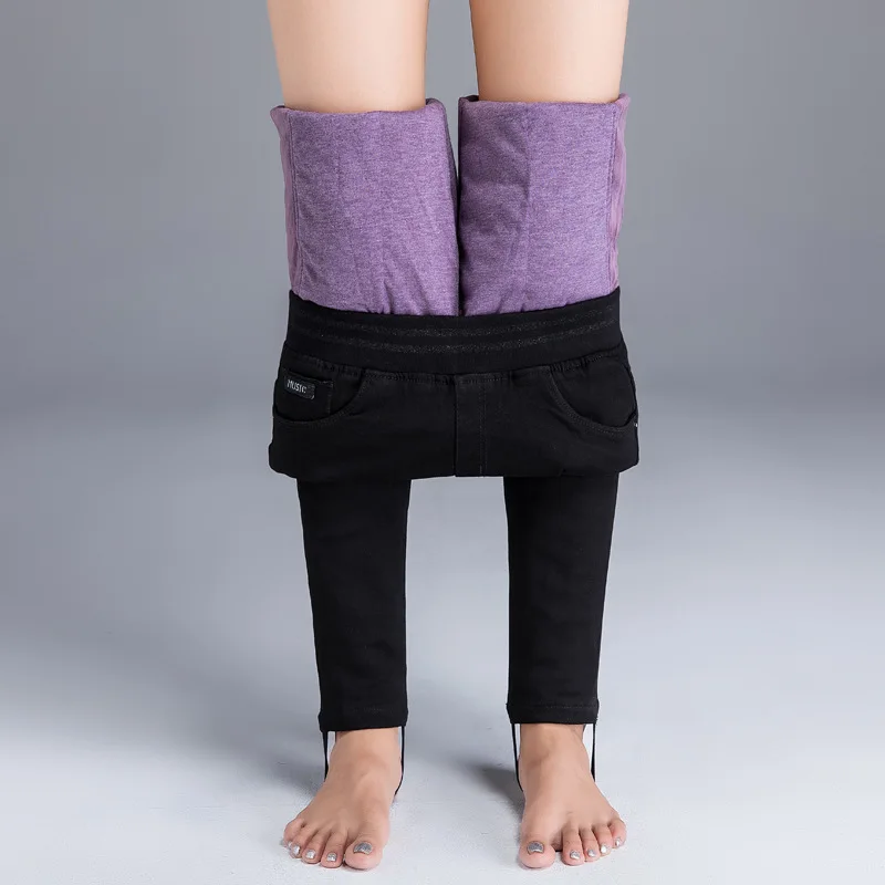 

Женские зимние облегающие черные джинсы, 90% утиный пух, мягкие джинсы, женские пикантные облегающие брюки-карандаш с высокой талией, женские...