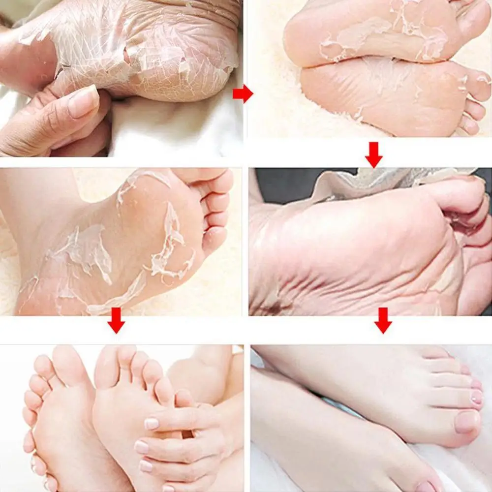 Отшелушивающая маска для ног патчи пилинг кожи омертвевшей носки педикюра крем |