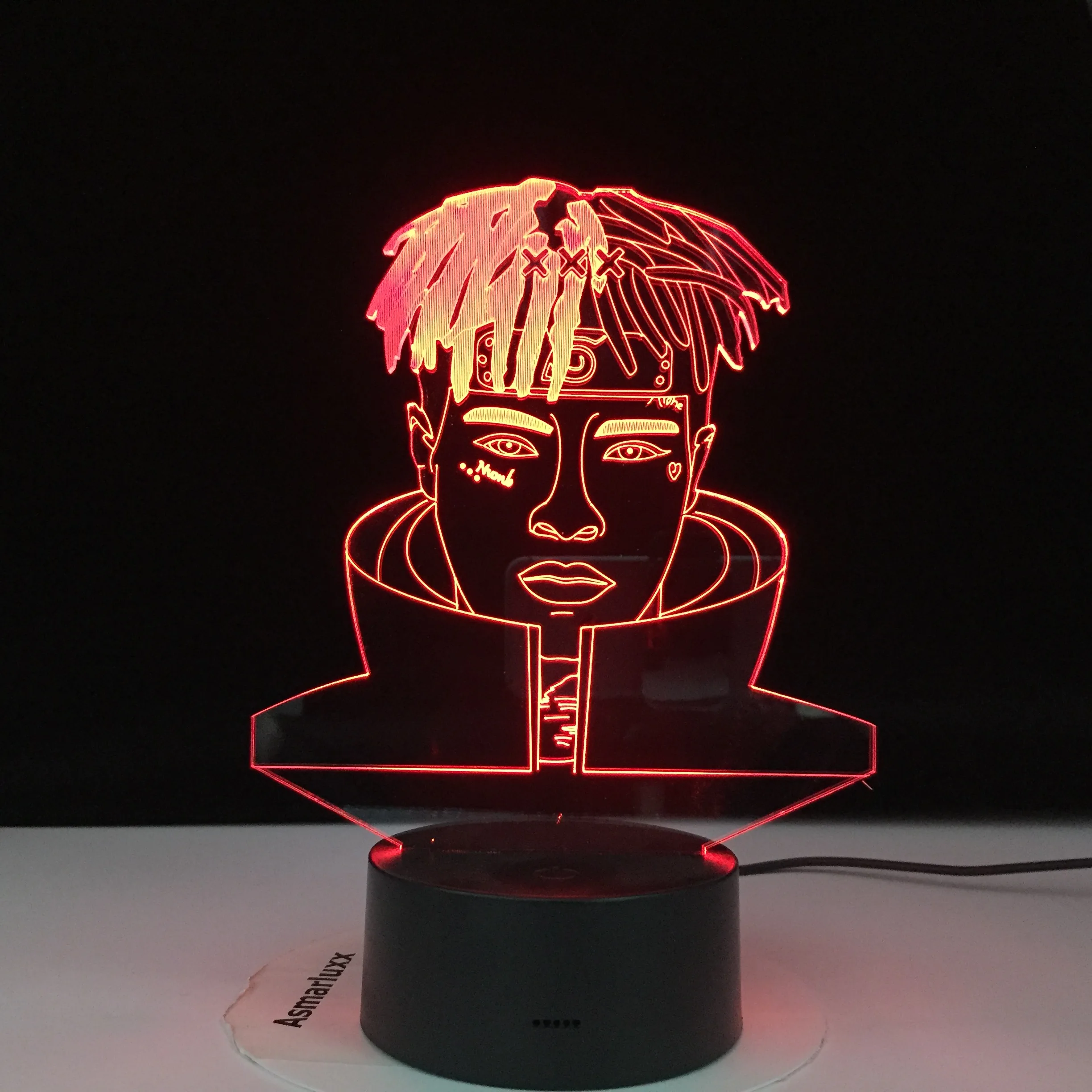 Рэпер певец ХХХ фигурка щупальца 3D иллюзионная лампа украшение ночник сувенир