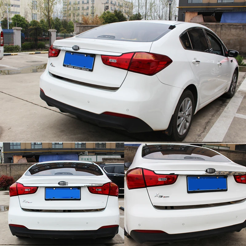 Для 2014 2016 2017 KIA CERATO FORTE K3 SDEAN Хром Задняя часть Tronco Puerta Trasera de Moldeo Ajuste La