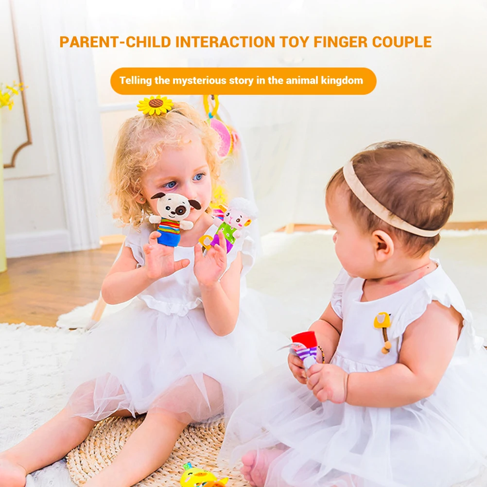 10 шт. куклы на палец детские мини-животные Обучающие ручные Мультяшные животные