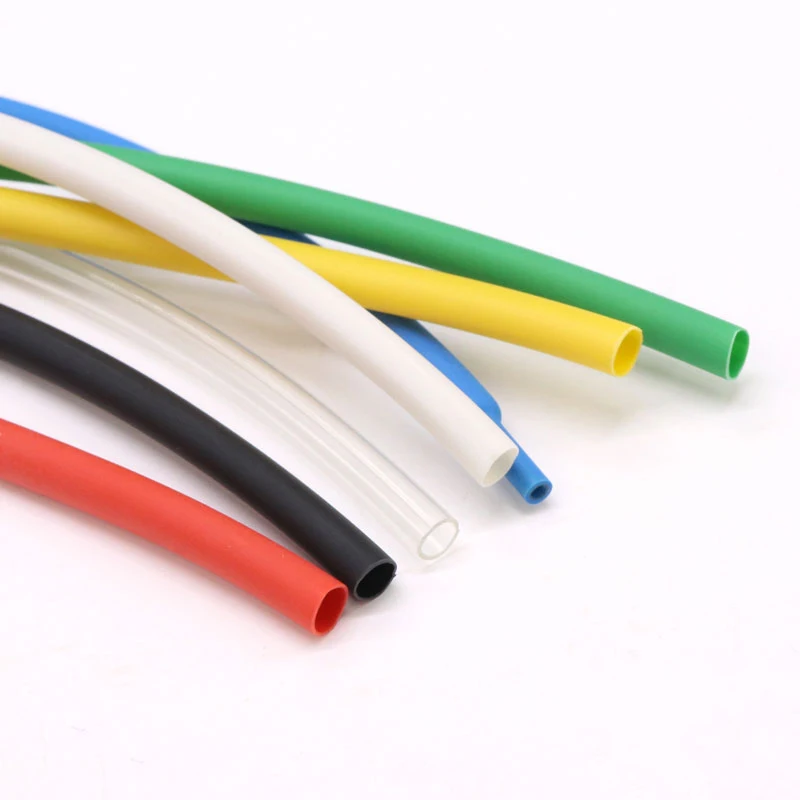 50 Meters 3:1 Shrink Heat Shrinkable Tube 1.6mm-4mm Double Wall With Glue Black White Red Green Yellow Blue Transparent