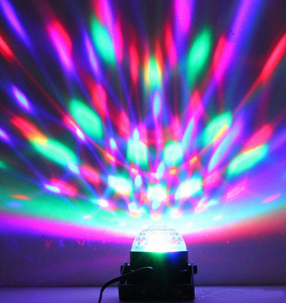 

Disco Ball Disco Lights Party Lights Sound Activated Led 3W RGB Dance light show for Home Room Parties Birthday Wedding Show