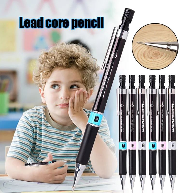 

Hot Sale 12pcs HB Automatic Mechanical Draughting Pencil 0.3mm Smooth Writing Ergonomic Rubber Grip