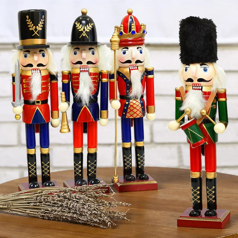 30CM Nutcracker Soldier Decoration Creative Gift Wooden Doll Handicraft Christmas Party Home | Дом и сад