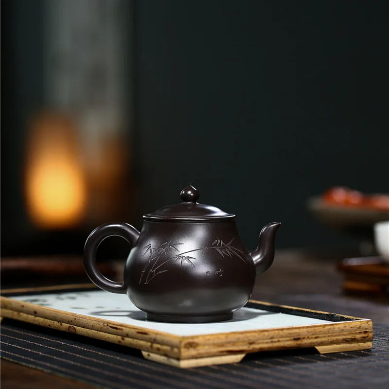 

Yixing Фиолетовый Глиняный чайный горшок оригинальная руда Wujin грязевой шар с отверстием в виде заменяемого горшка женский чайный набор чайны...