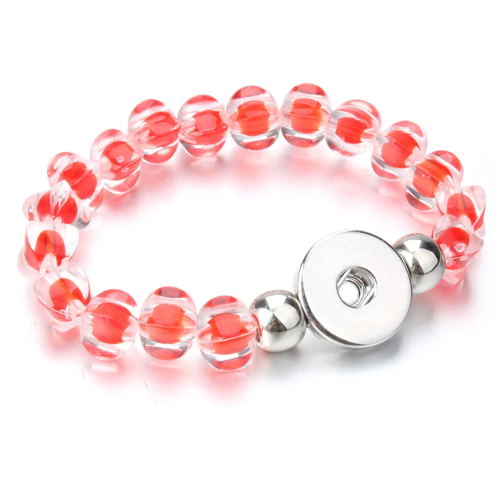 Новинка, ювелирный браслет на кнопке, ручная работа, 10 мм, бисер, подходит для 18 мм, 20 мм, кнопки, браслеты и браслеты для женщин, ZE201