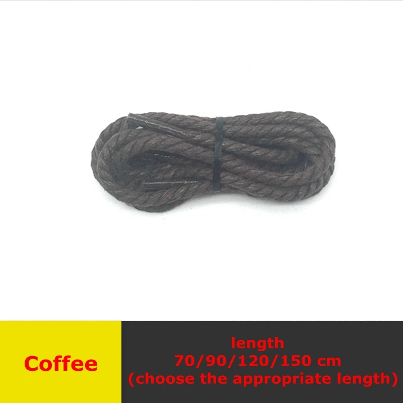 Coffee 1 пара круглые шнурки для ботинок кожаные облитые шнурки для ботинок на открытом воздухе ботинки «мартенс» для отдыха на шнуровке; для взрослых; обувь унисекс кружева 60/90/120/150 см - Цвет: Coffee