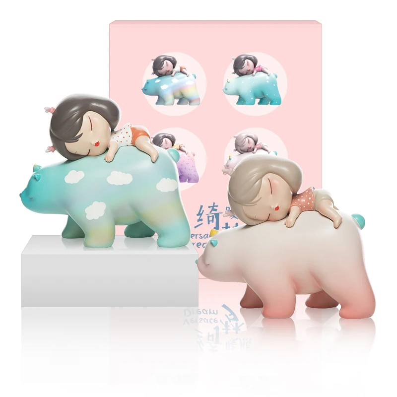 Подлинная белая ночная Фея теплый медведь Qimeng офисные настольные аксессуары